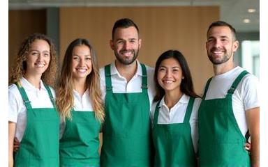 L’équipe PropreNet réunie en tenue de travail